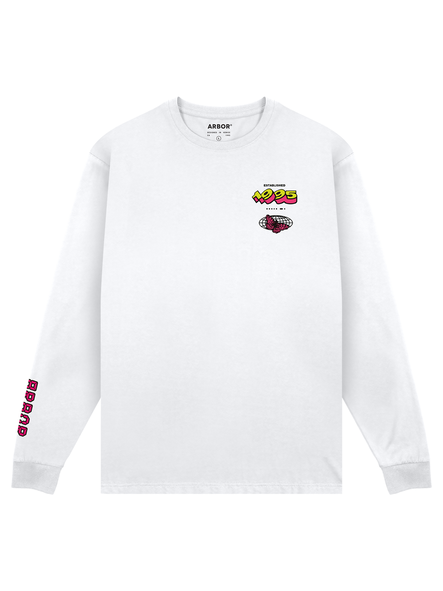 Glitch LS T-Shirt - White